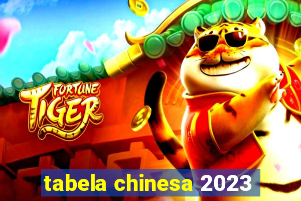 tabela chinesa 2023